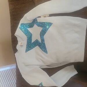 Girls sweater with bedazzled star